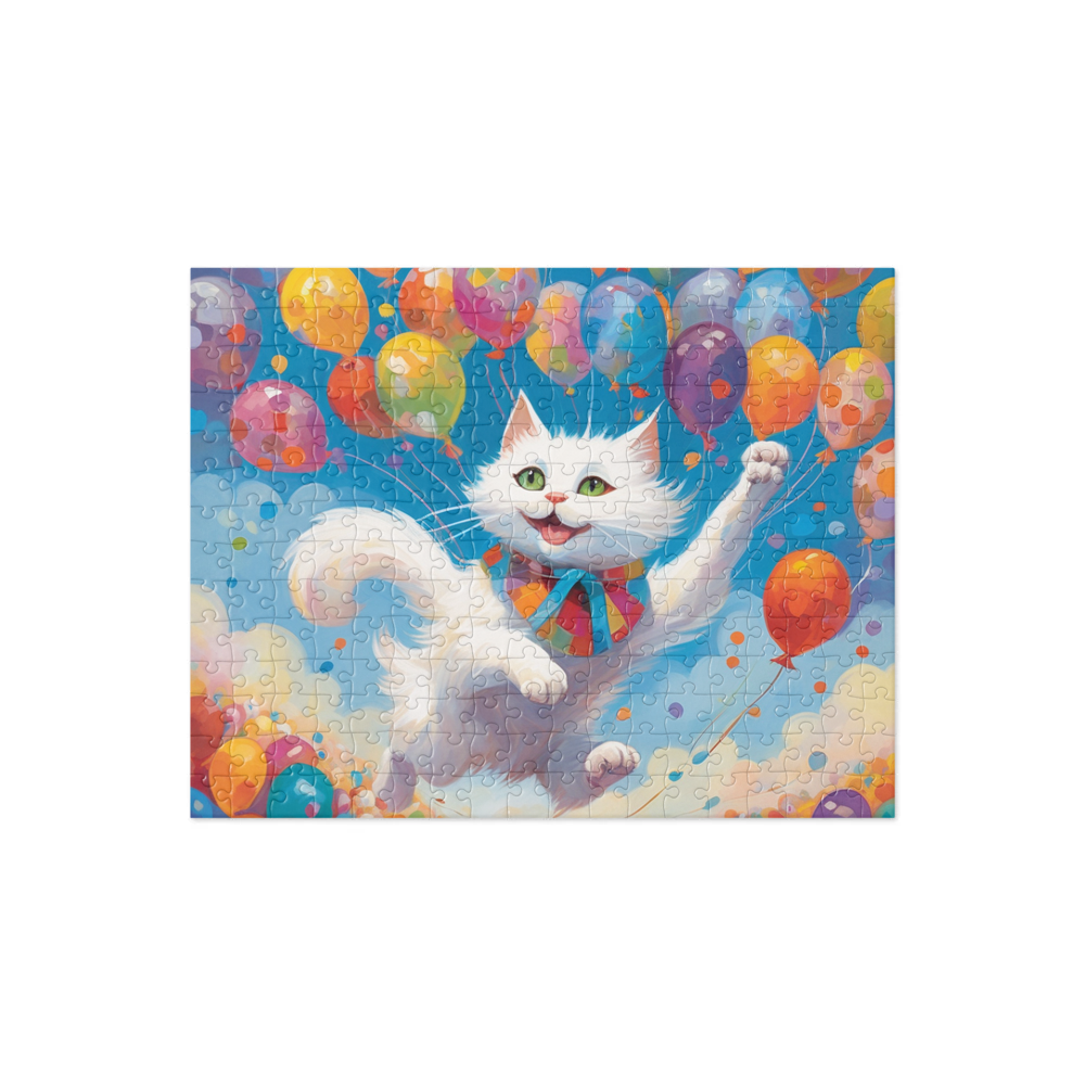 PugMug Custom White Companion Cat Jigsaw Puzzle
