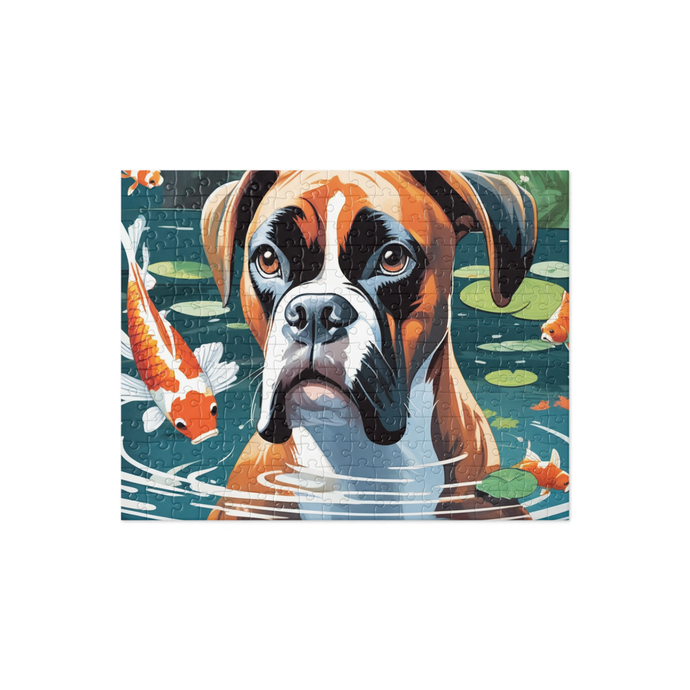 PugMug Custom Boxer Dog Jigsaw Puzzle