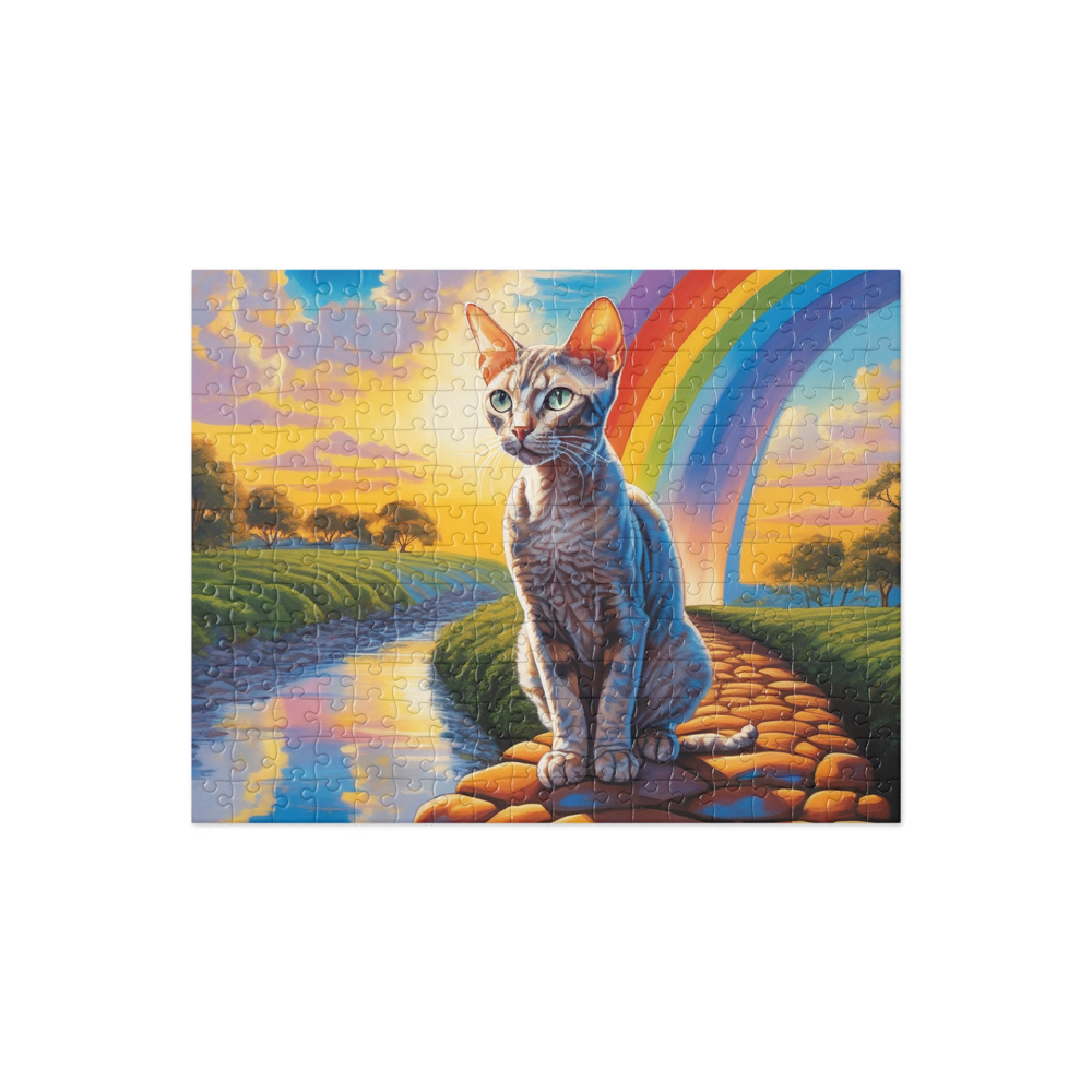 PugMug Custom Tabby Devon Rex Cat Jigsaw Puzzle