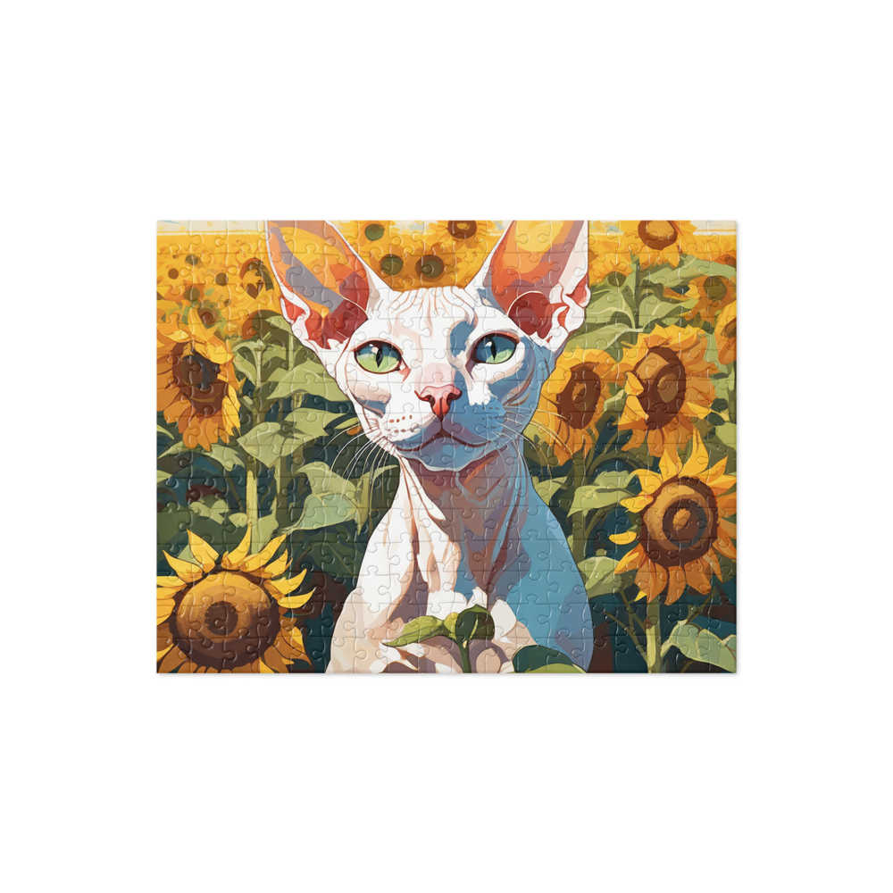 PugMug Custom White Sphynx Cat Jigsaw Puzzle