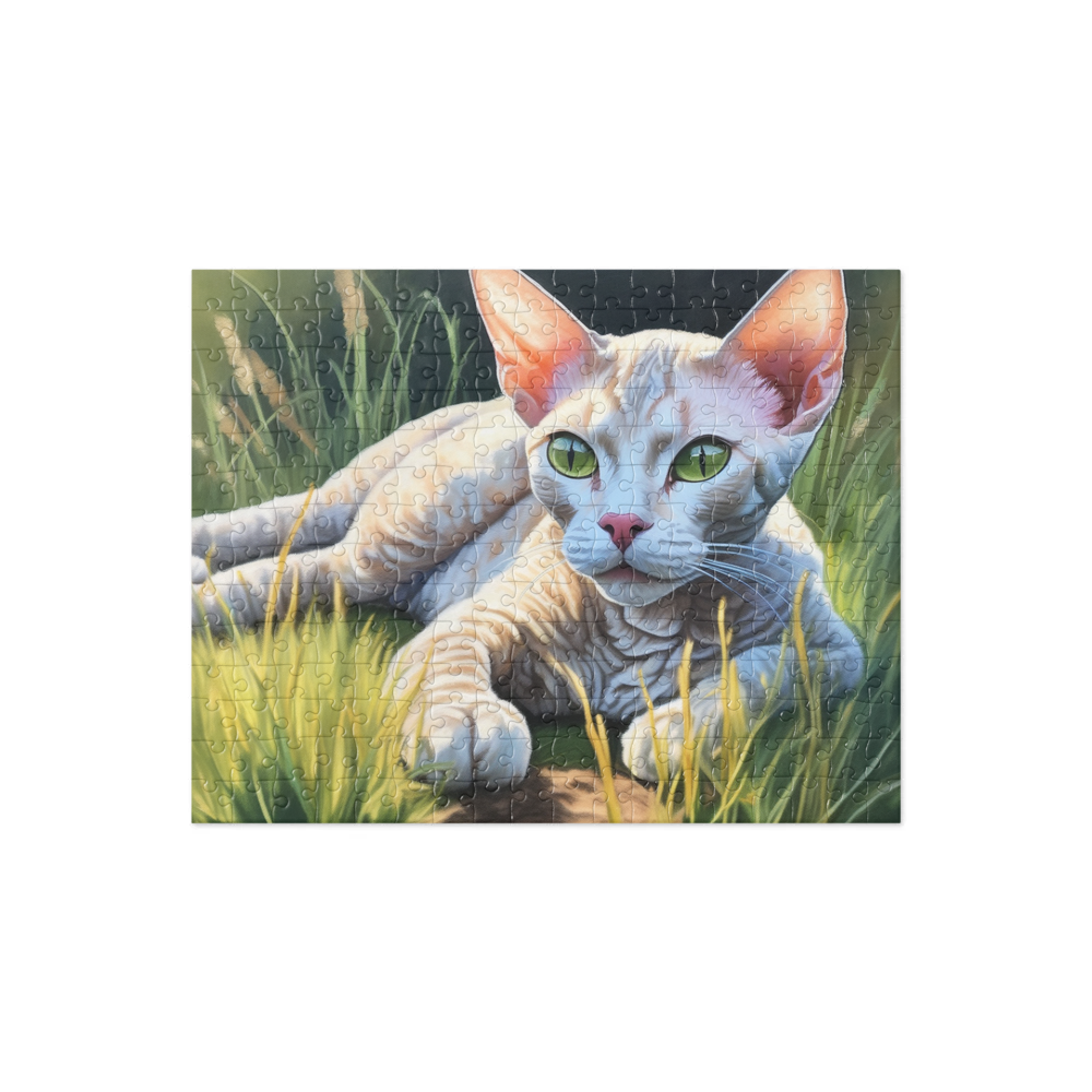 PugMug Custom Tabby Devon Rex Cat Jigsaw Puzzle