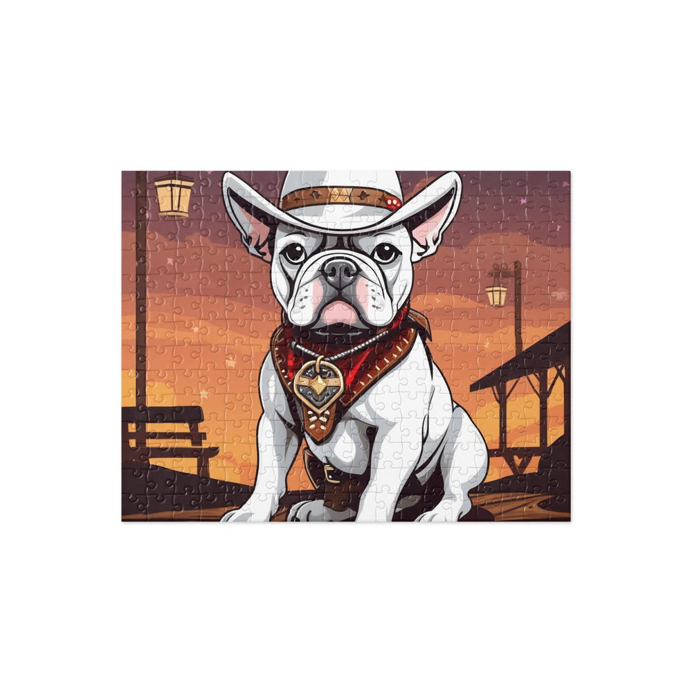 PugMug Custom White French Bulldog Jigsaw Puzzle