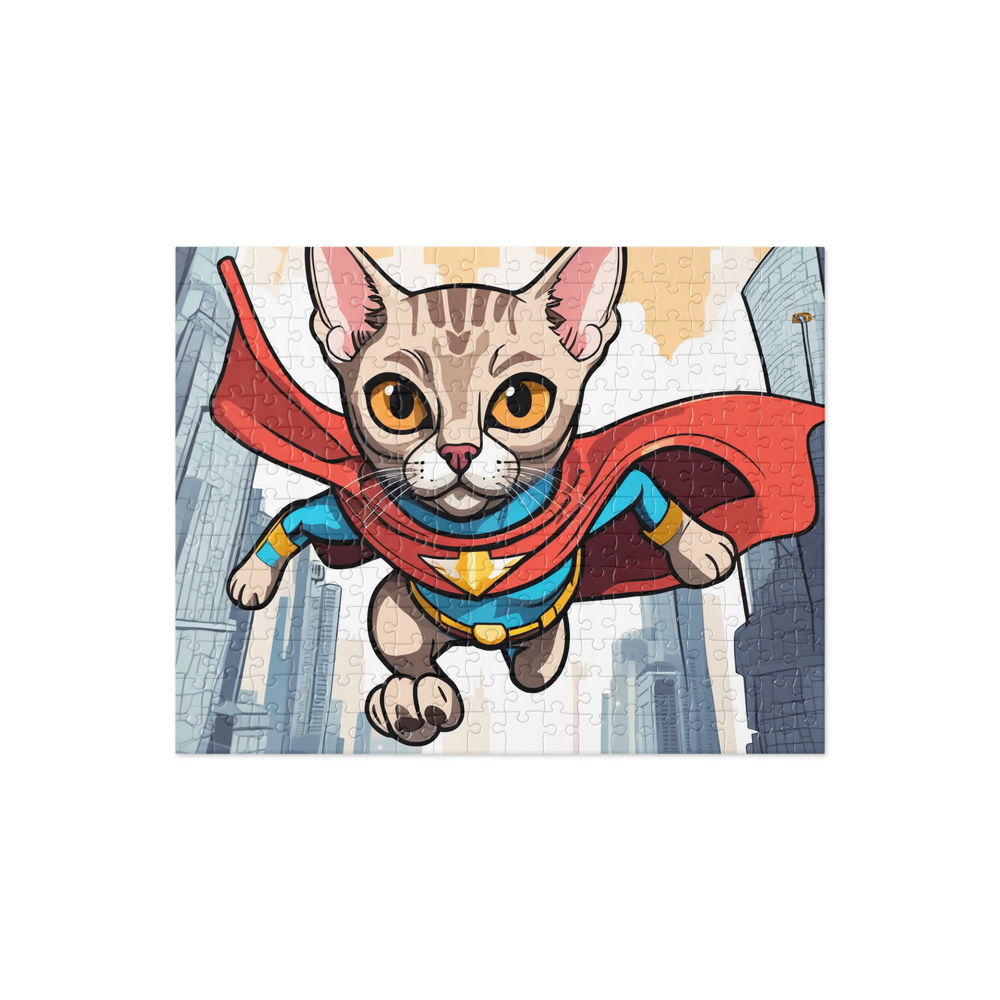 PugMug Custom Tabby Devon Rex Cat Jigsaw Puzzle