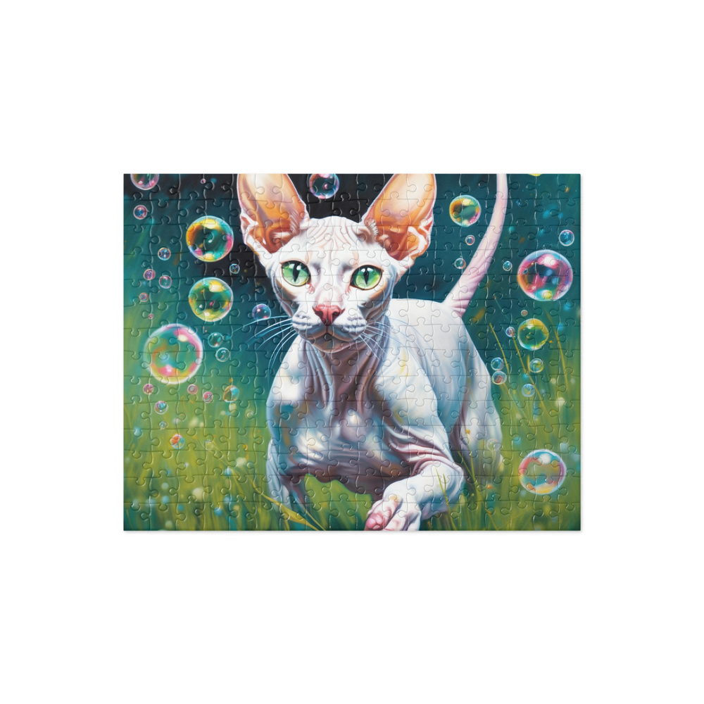 PugMug Custom White Sphynx Cat Jigsaw Puzzle
