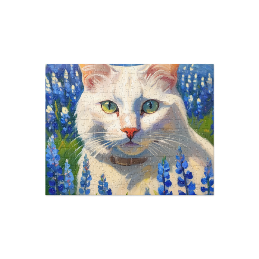 PugMug Custom White Companion Cat Jigsaw Puzzle