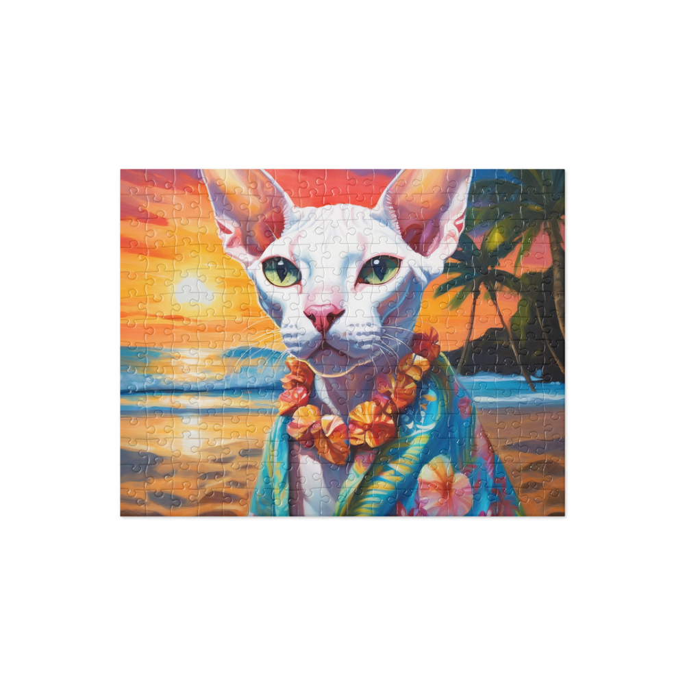 PugMug Custom White Sphynx Cat Jigsaw Puzzle
