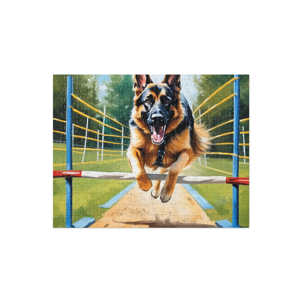 PugMug Custom German Shepherd Dog Jigsaw Puzzle