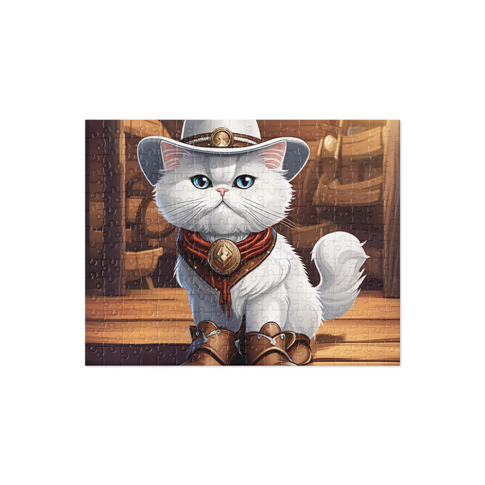 PugMug Custom White Persian Cat Jigsaw Puzzle