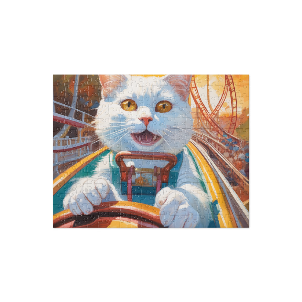 PugMug Custom White Companion Cat Jigsaw Puzzle