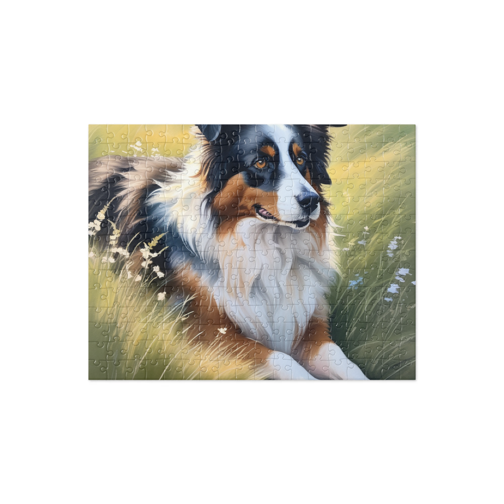 PugMug Custom Miniature American Shepherd Jigsaw Puzzle
