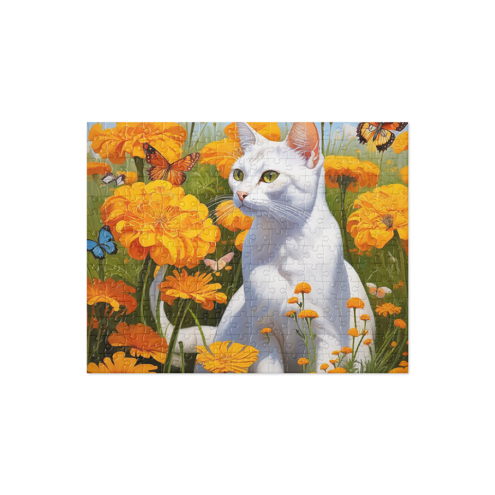 PugMug Custom White Abyssinian Cat Jigsaw Puzzle
