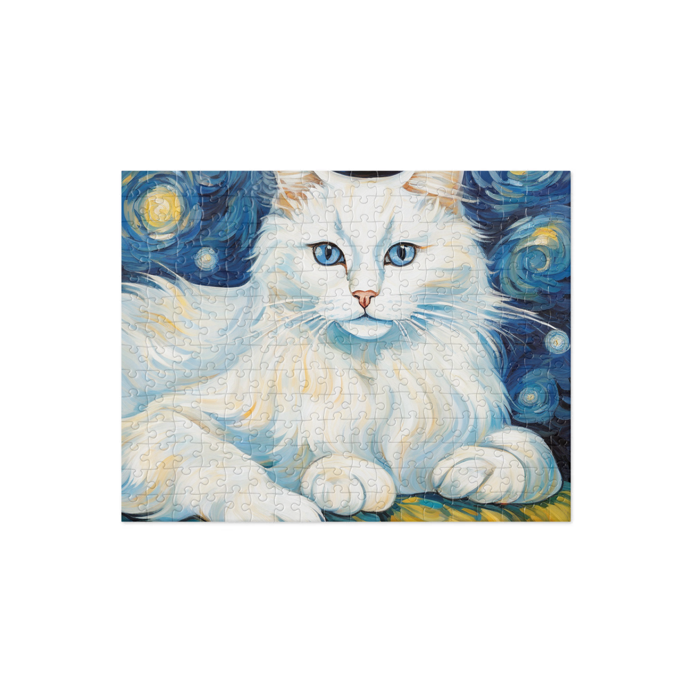 PugMug Custom White Ragdoll Cat Jigsaw Puzzle