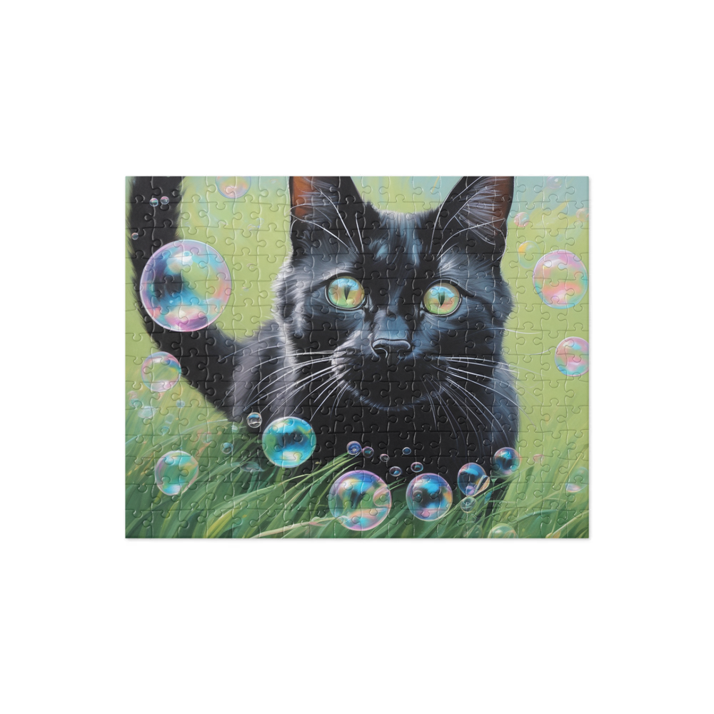 PugMug Custom Black Companion Cat Jigsaw Puzzle