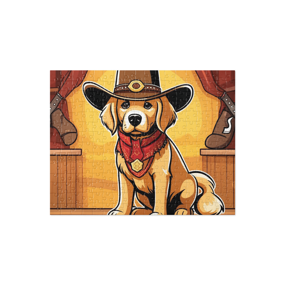 PugMug Custom Golden Retriever Jigsaw Puzzle