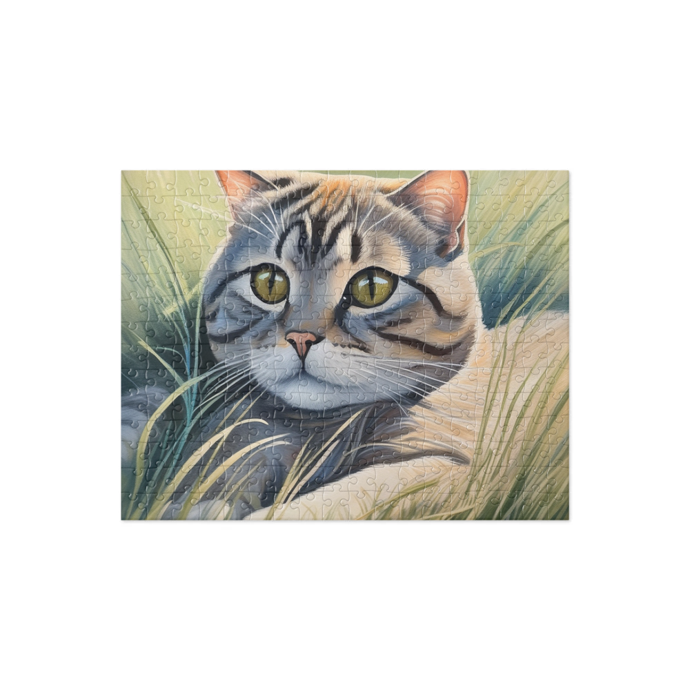 PugMug Custom Tabby Scottish Fold Cat Jigsaw Puzzle