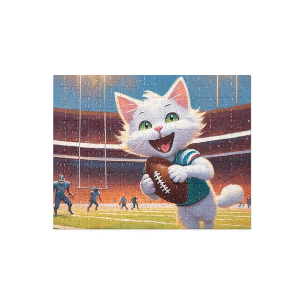 PugMug Custom White Companion Cat Jigsaw Puzzle