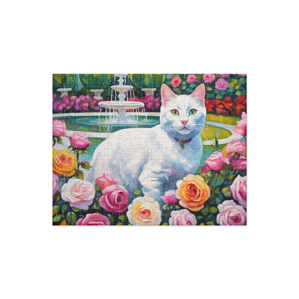 PugMug Custom White Companion Cat Jigsaw Puzzle
