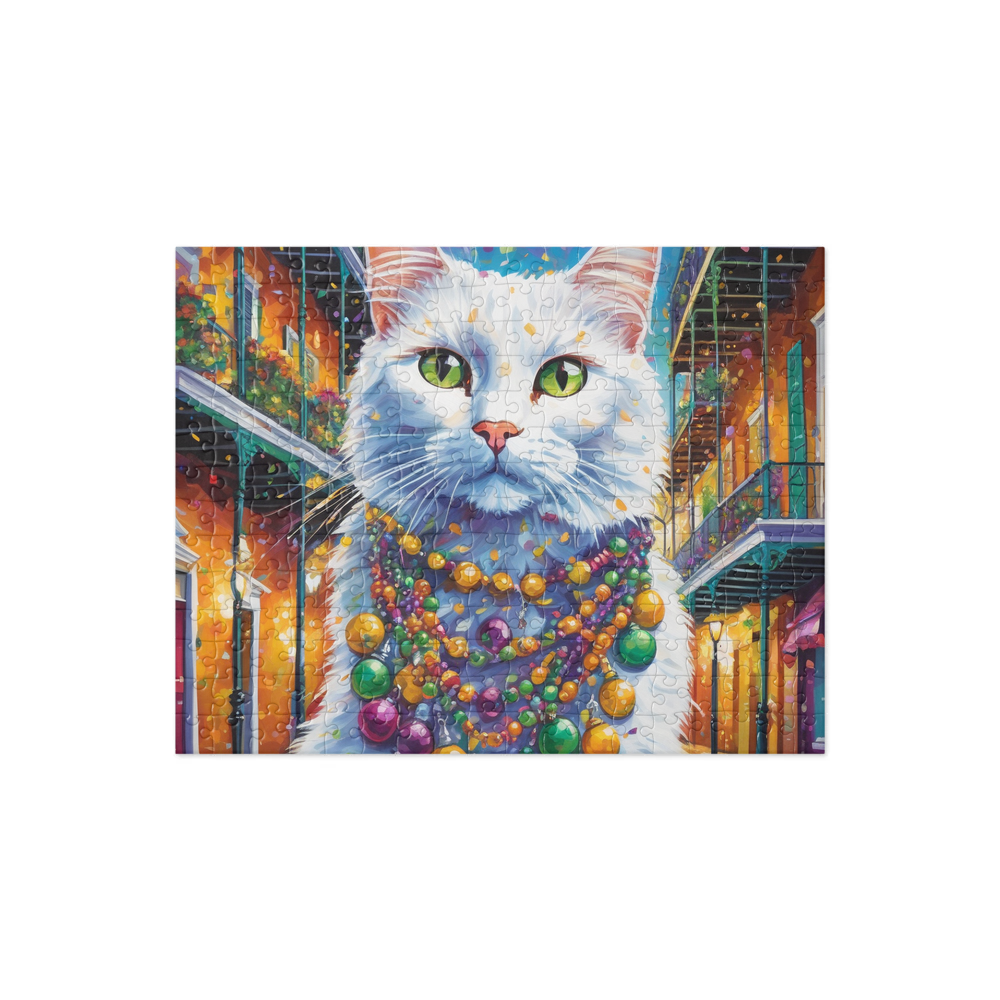 PugMug Custom White Companion Cat Jigsaw Puzzle