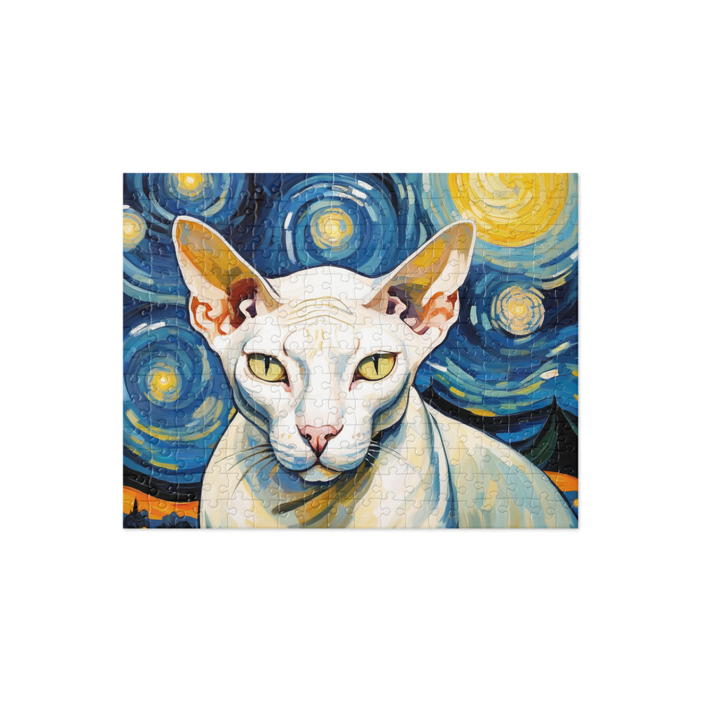 PugMug Custom White Sphynx Cat Jigsaw Puzzle