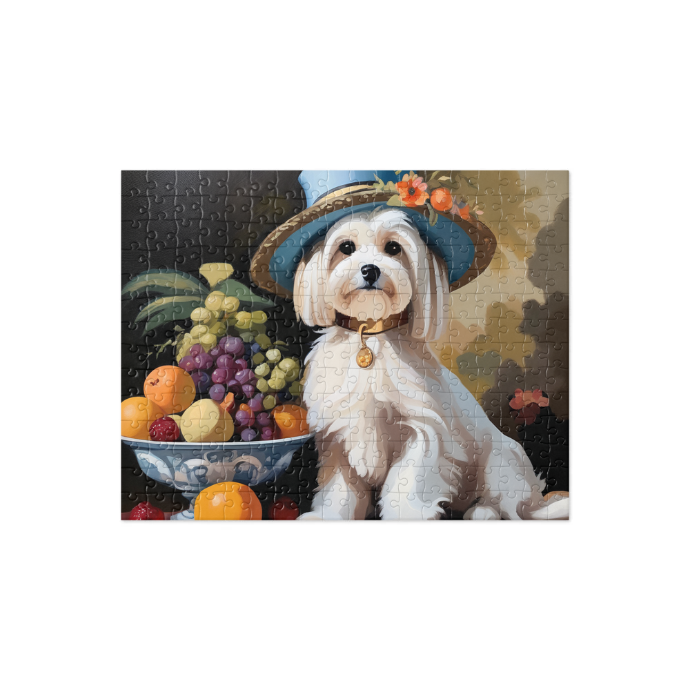 PugMug Custom White Havanese Dog Jigsaw Puzzle