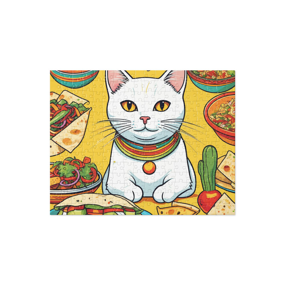 PugMug Custom White Companion Cat Jigsaw Puzzle