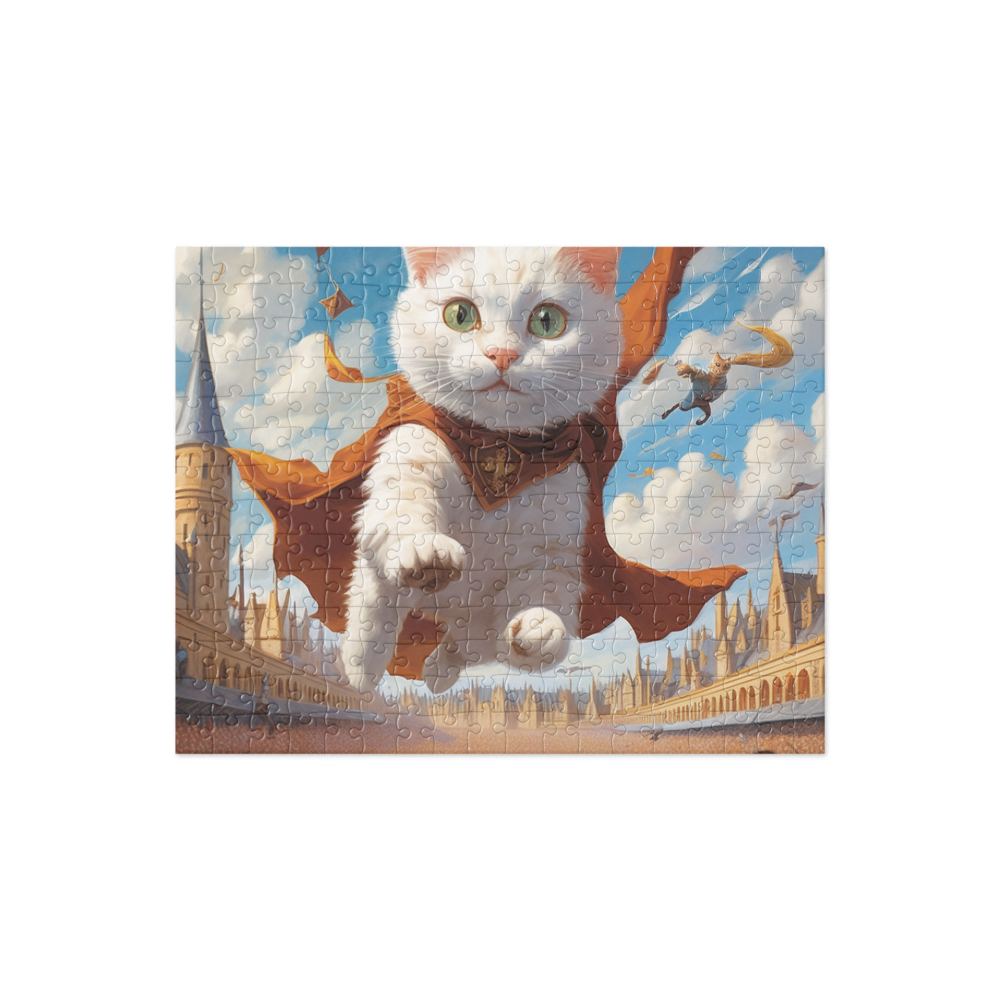 PugMug Custom White Companion Cat Jigsaw Puzzle