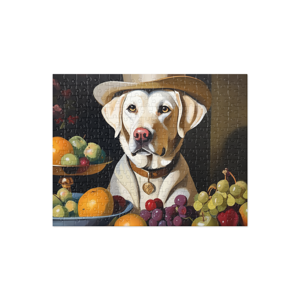 PugMug Custom White Labrador Retriever Jigsaw Puzzle