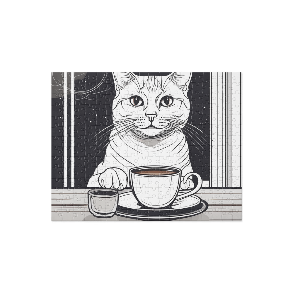 PugMug Custom White Companion Cat Jigsaw Puzzle