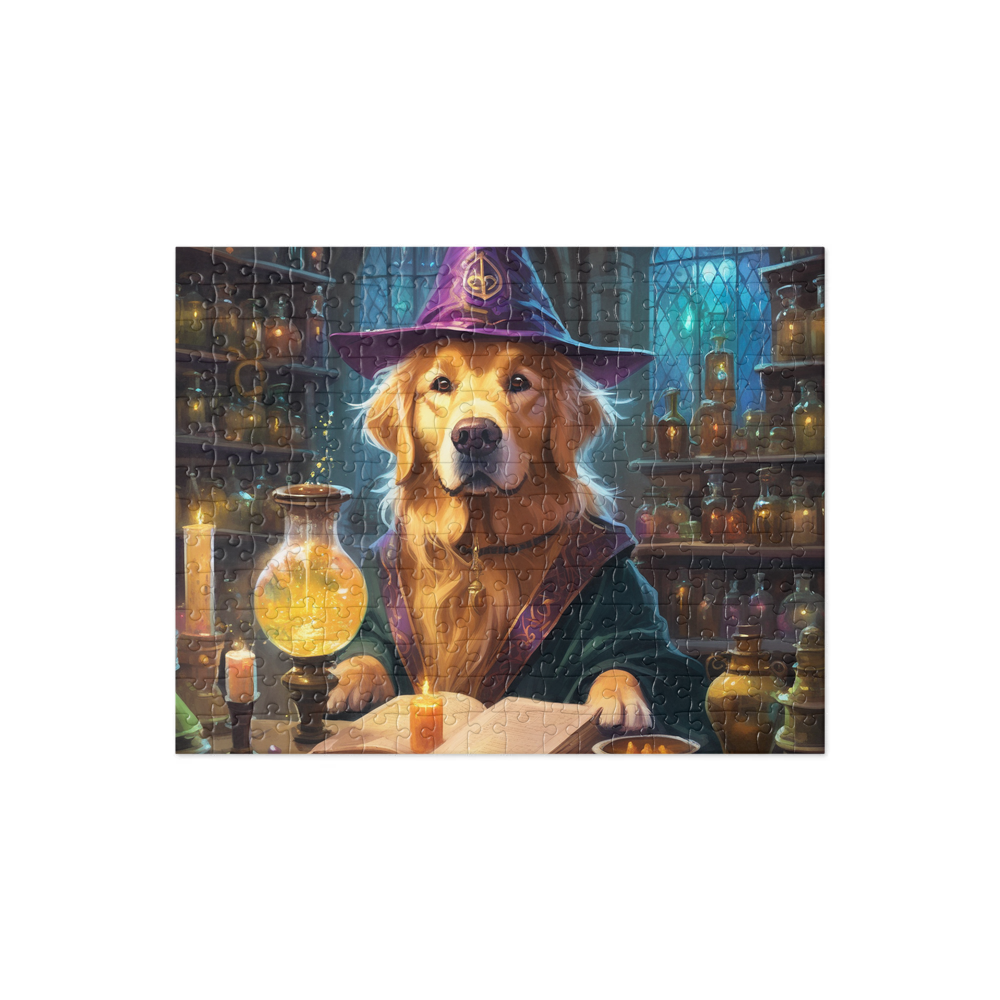 PugMug Custom Golden Retriever Jigsaw Puzzle