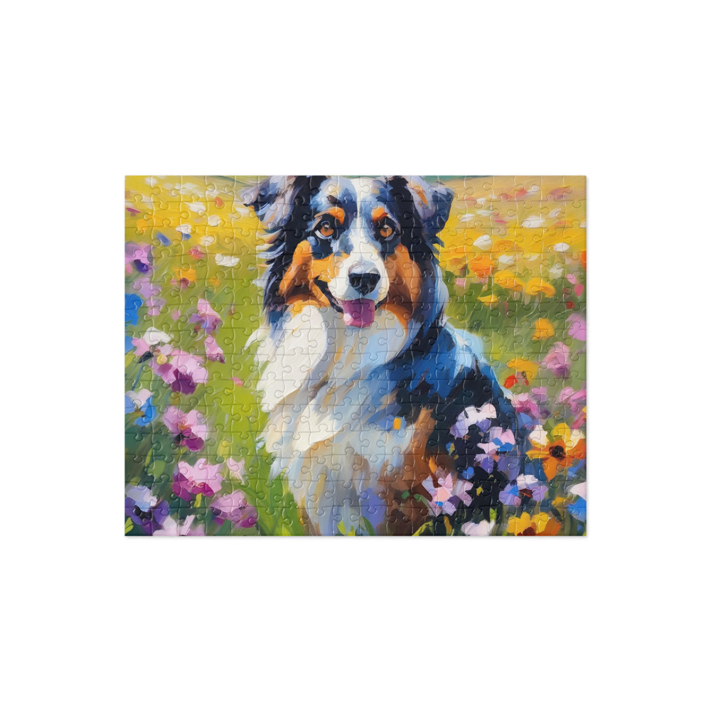 PugMug Custom Miniature American Shepherd Jigsaw Puzzle