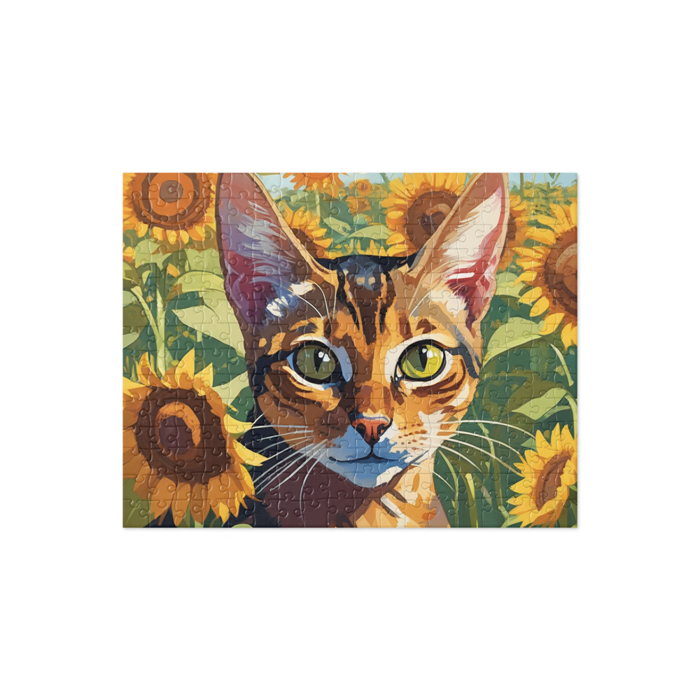 PugMug Custom Tabby Abyssinian Cat Jigsaw Puzzle