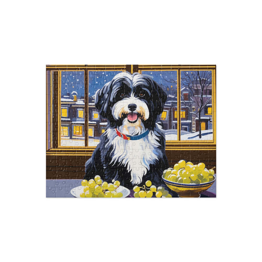 PugMug Custom Black-and-white Havanese Dog Jigsaw Puzzle