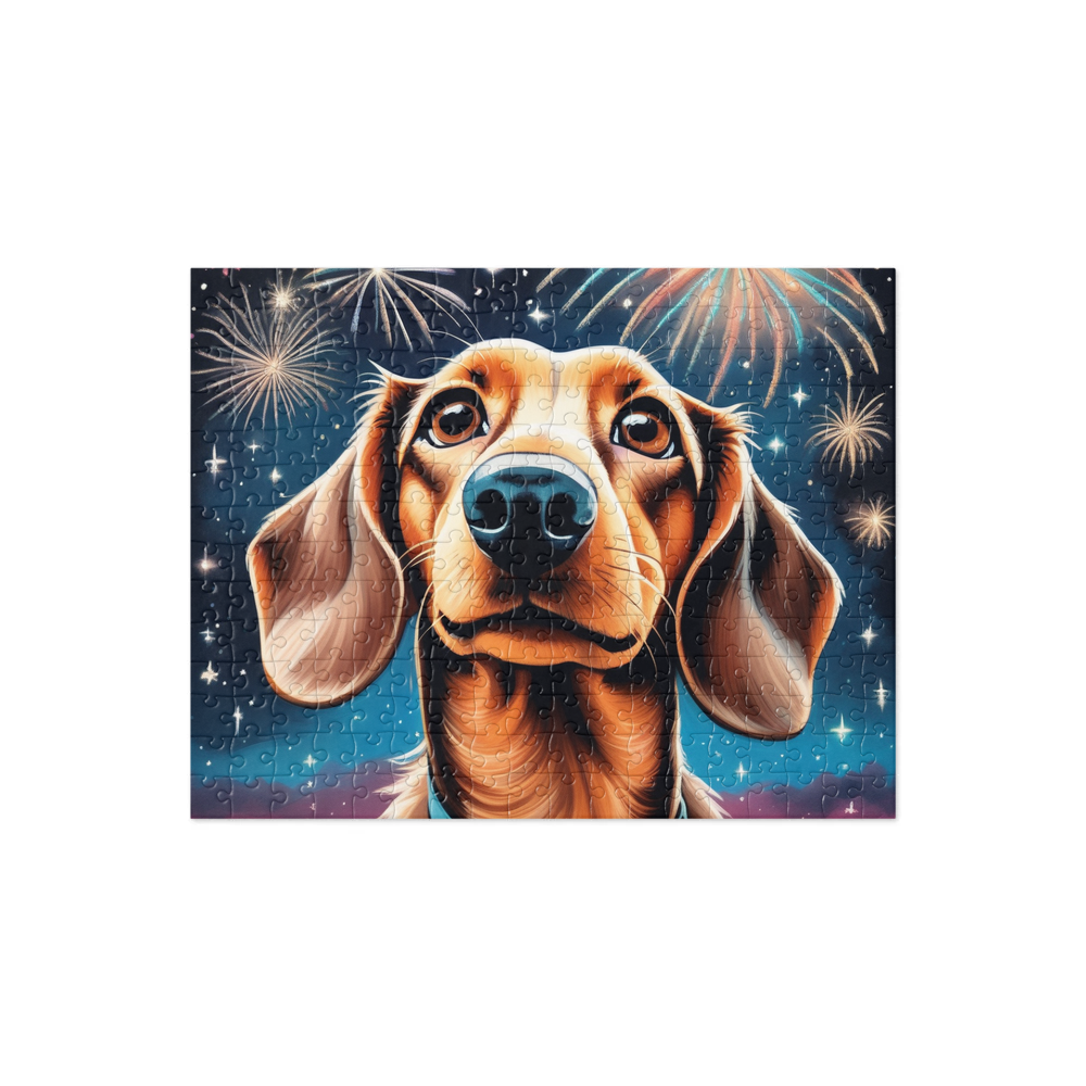 PugMug Custom Tan Dachshund Jigsaw Puzzle