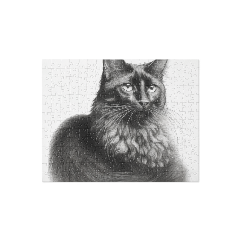 PugMug Custom Black Companion Cat Jigsaw Puzzle