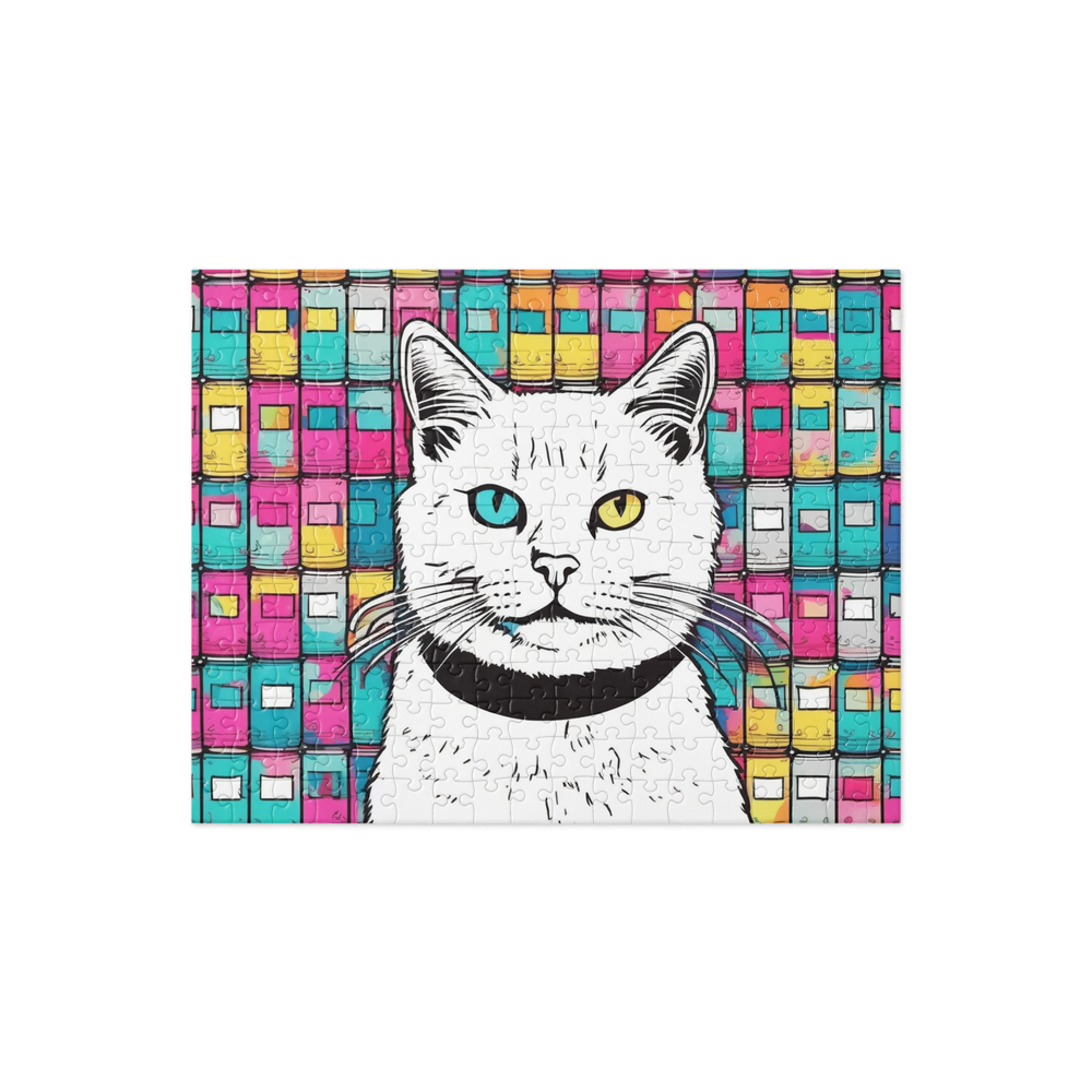 PugMug Custom White Companion Cat Jigsaw Puzzle