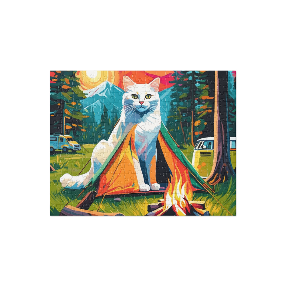 PugMug Custom White Companion Cat Jigsaw Puzzle