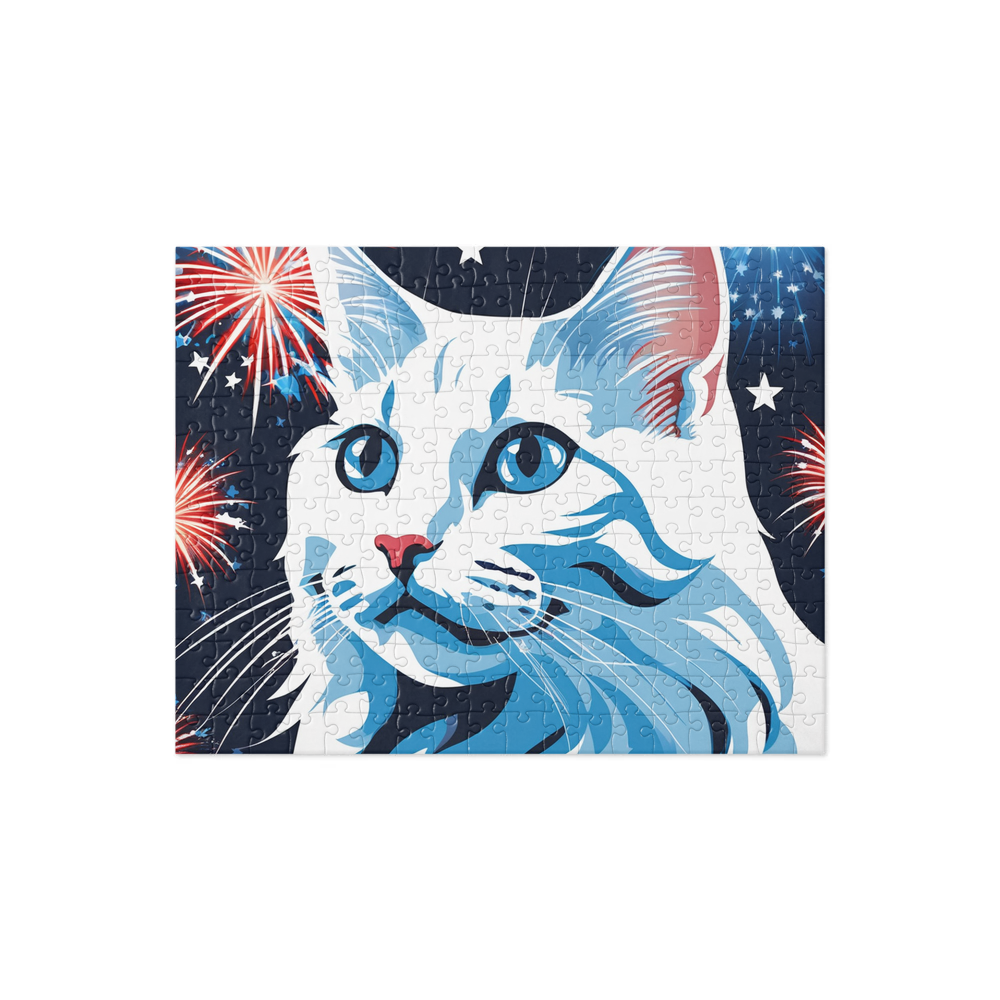 PugMug Custom White Companion Cat Jigsaw Puzzle