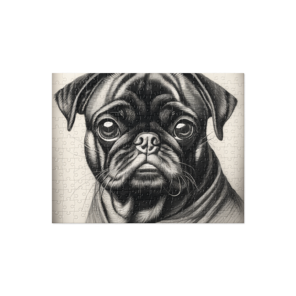 PugMug Custom Black Pug Jigsaw Puzzle