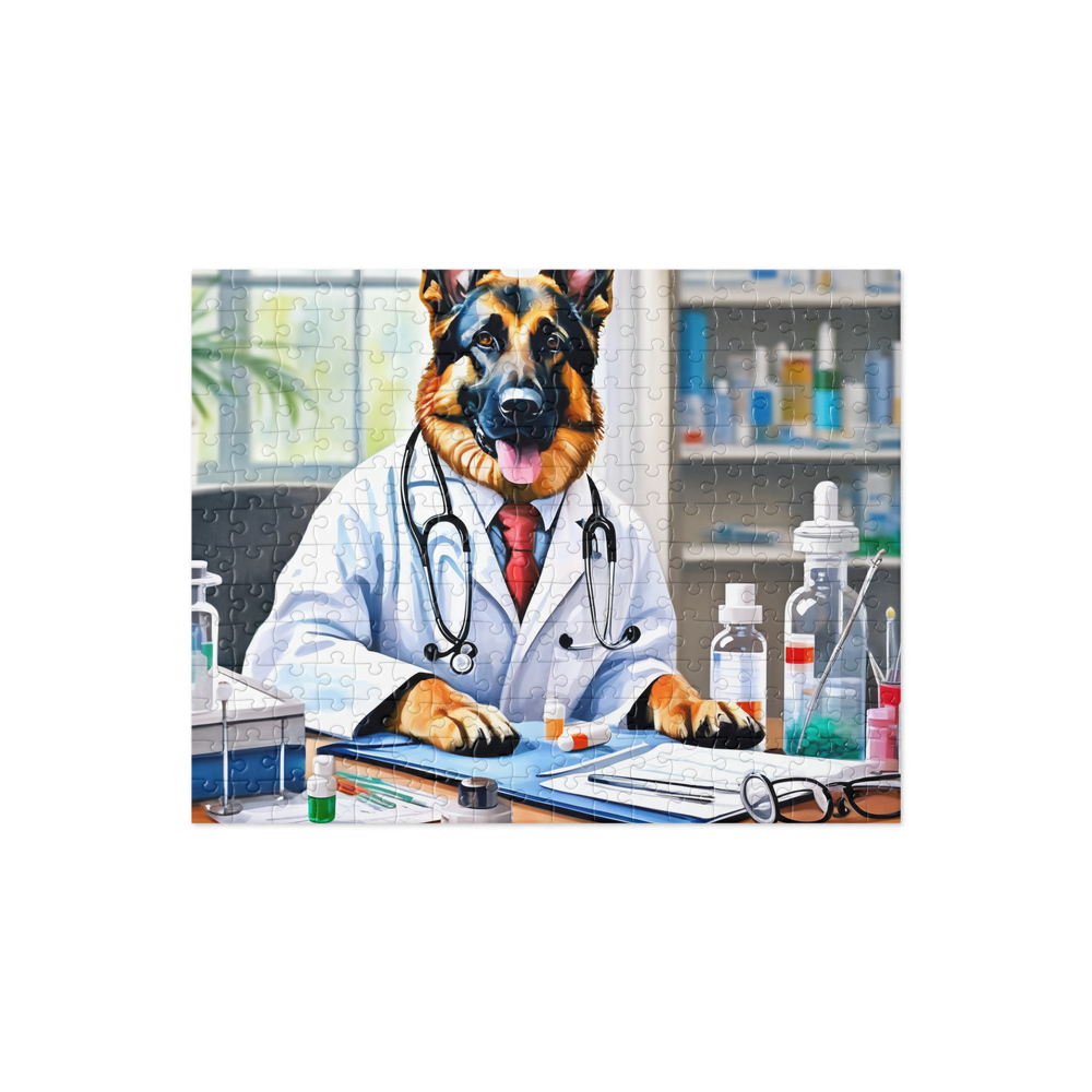 PugMug Custom German Shepherd Dog Jigsaw Puzzle