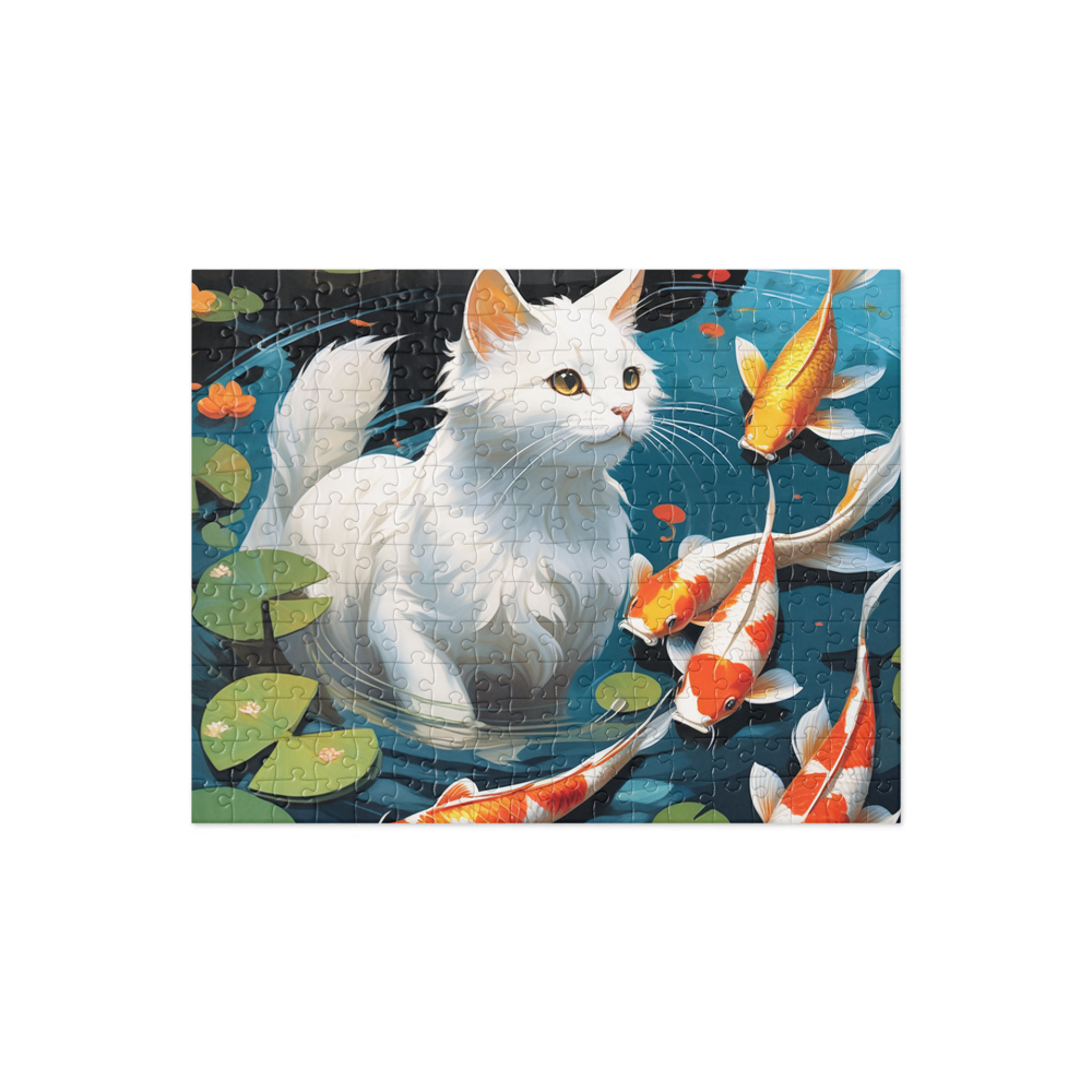 PugMug Custom White Companion Cat Jigsaw Puzzle