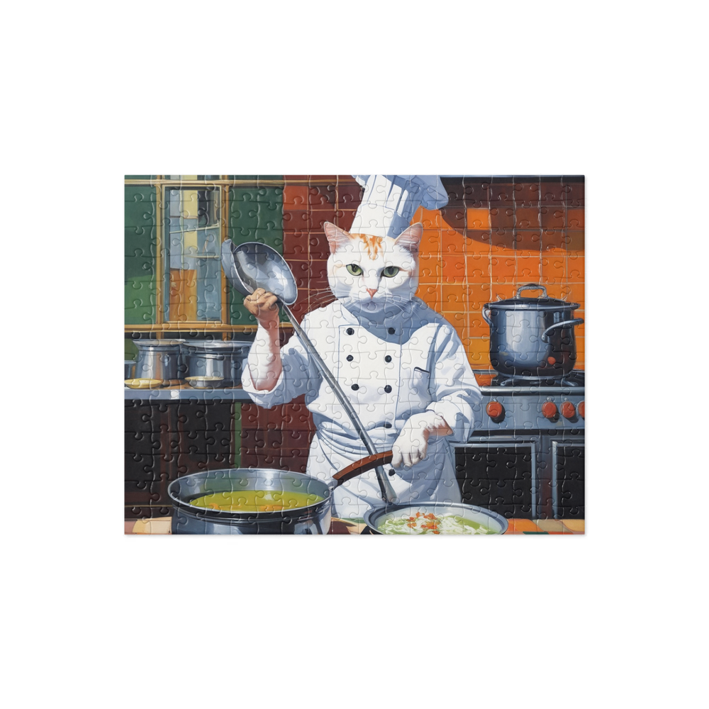 PugMug Custom White Companion Cat Jigsaw Puzzle