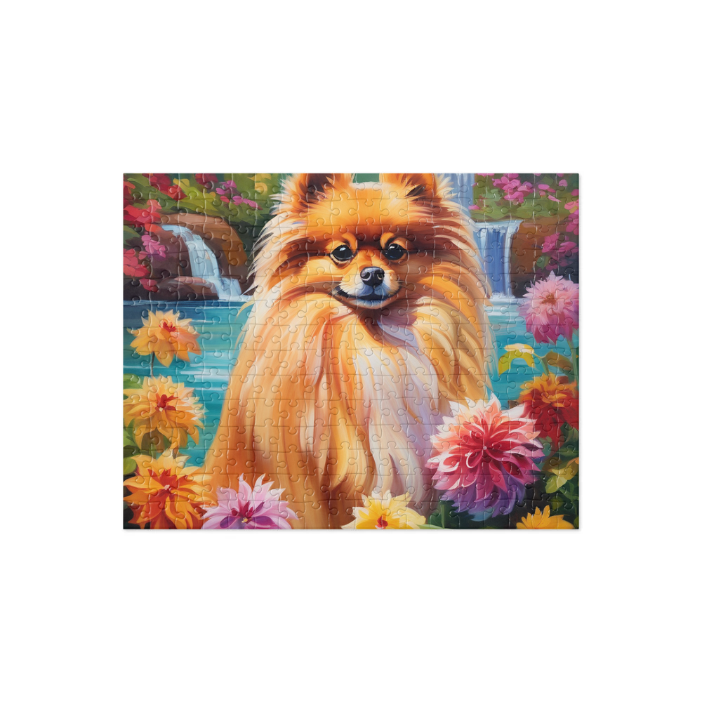 PugMug Custom Tan Pomeranian Jigsaw Puzzle