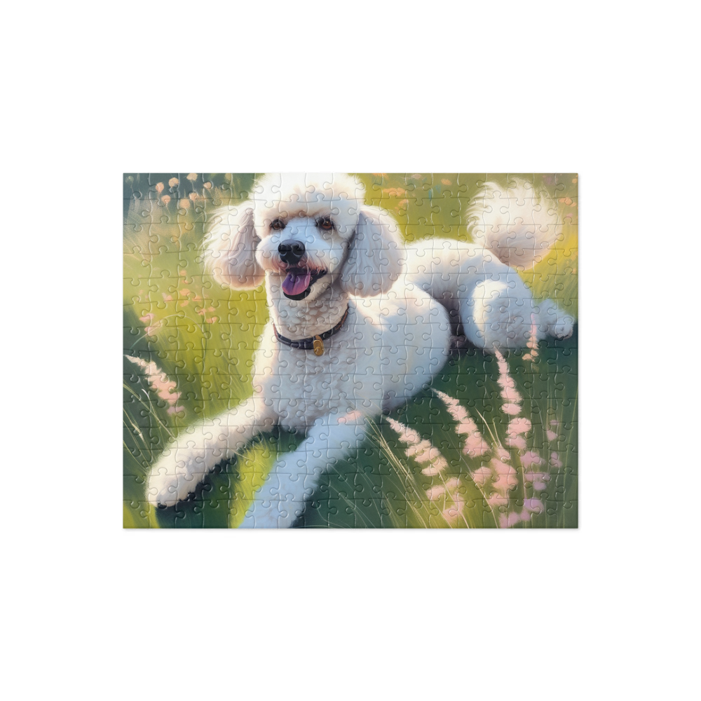 PugMug Custom White Poodle Jigsaw Puzzle