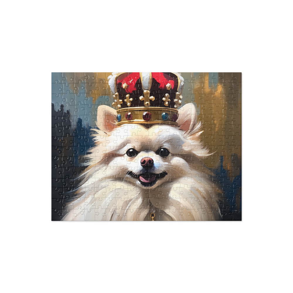 PugMug Custom White Pomeranian Jigsaw Puzzle