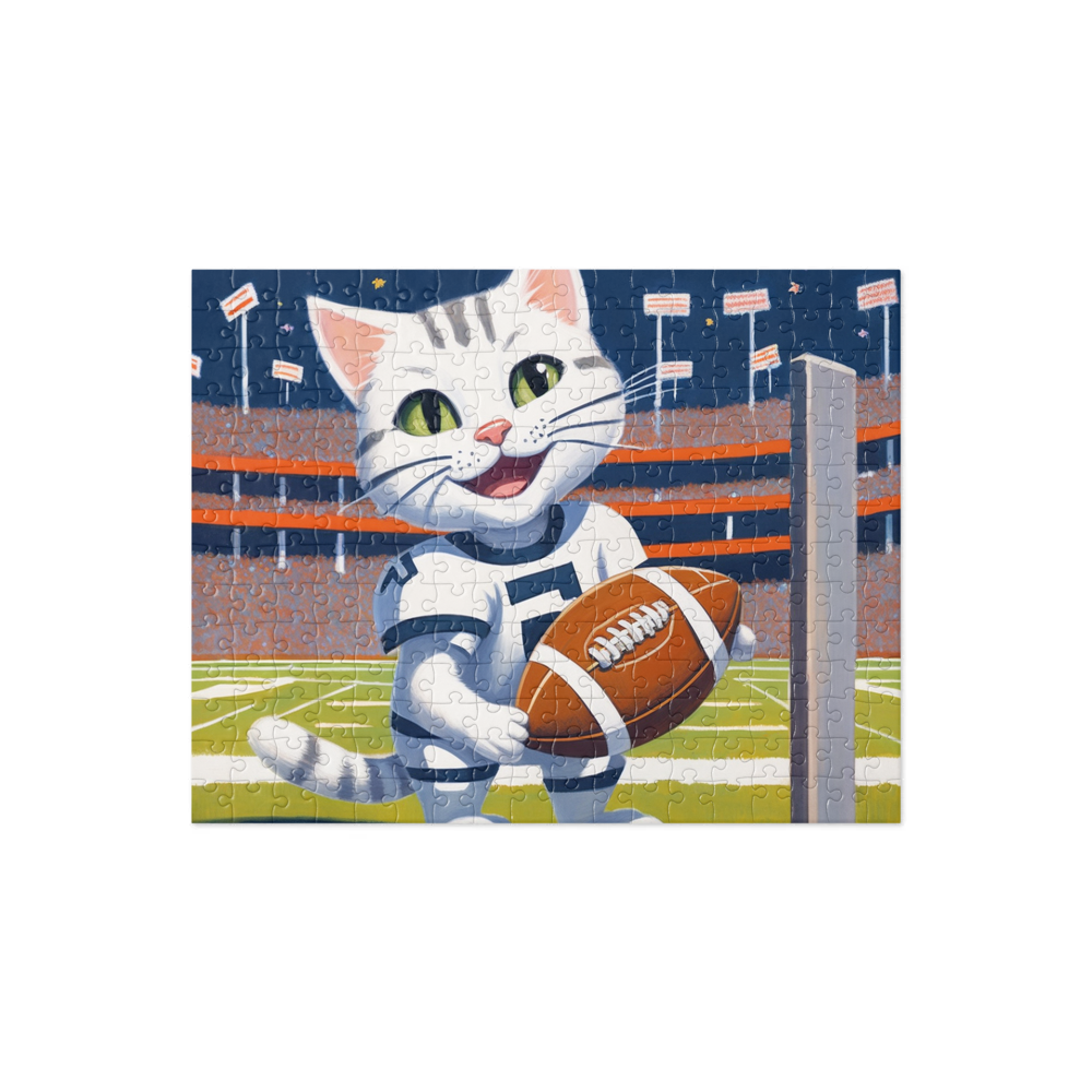PugMug Custom White American Shorthair Cat Jigsaw Puzzle