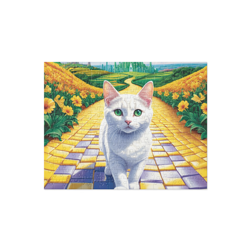 PugMug Custom White Companion Cat Jigsaw Puzzle