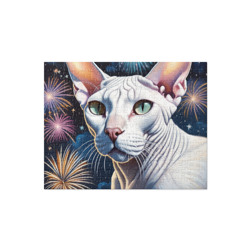 PugMug Custom White Sphynx Cat Jigsaw Puzzle