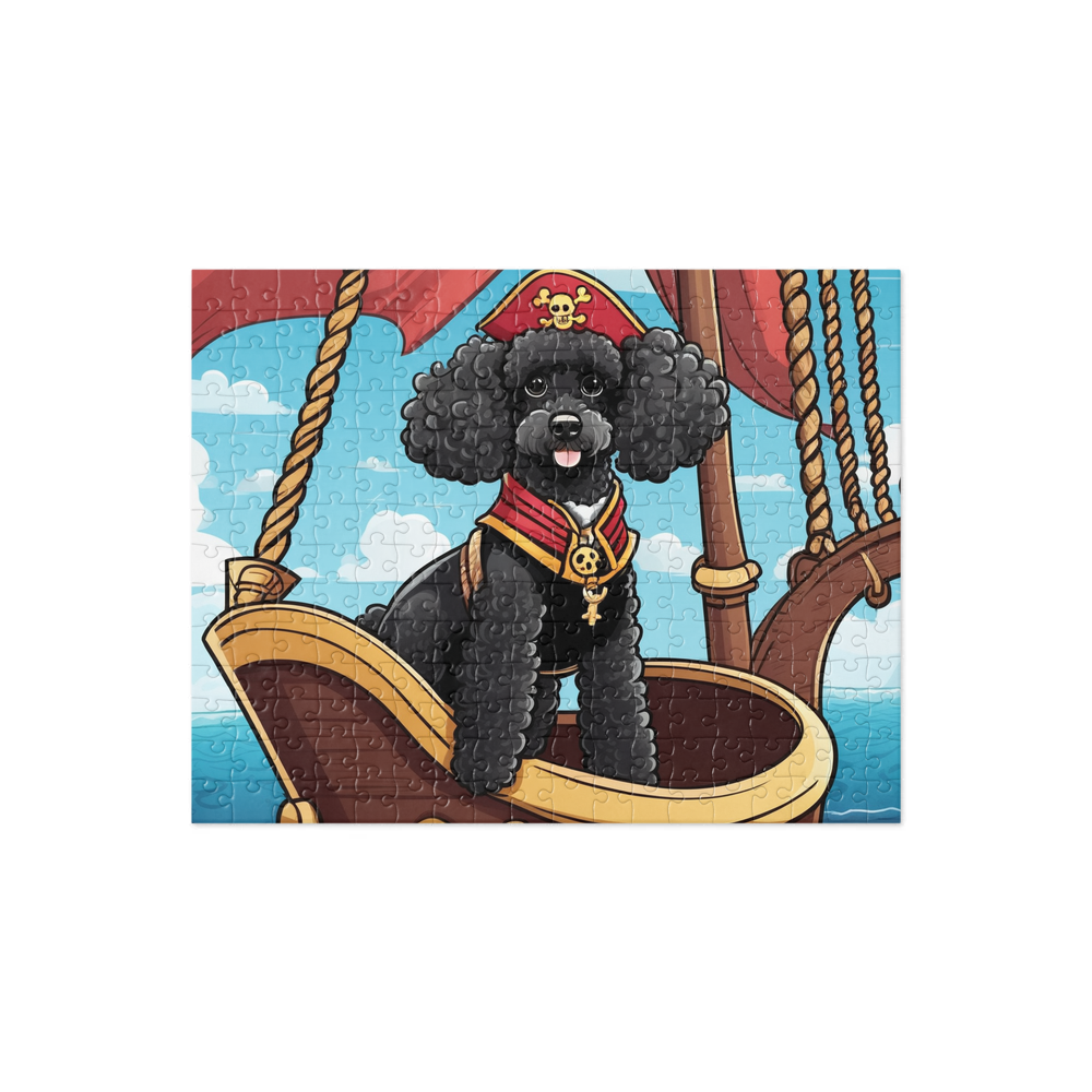 PugMug Custom Black Poodle Jigsaw Puzzle