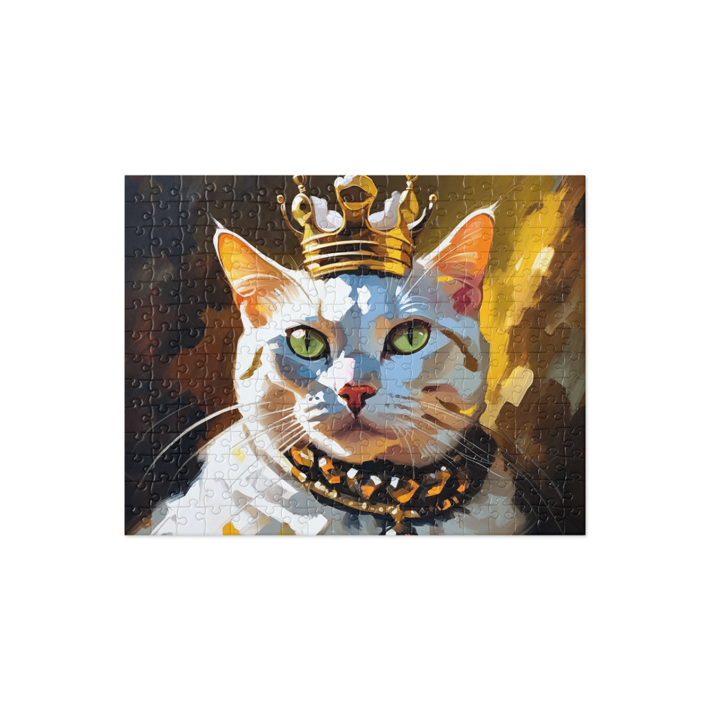 PugMug Custom White American Shorthair Cat Jigsaw Puzzle