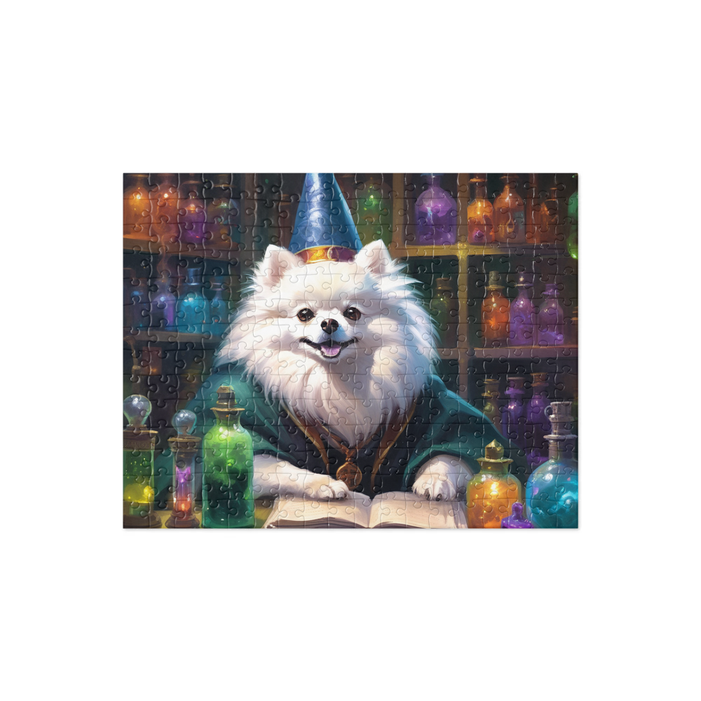 PugMug Custom White Pomeranian Jigsaw Puzzle